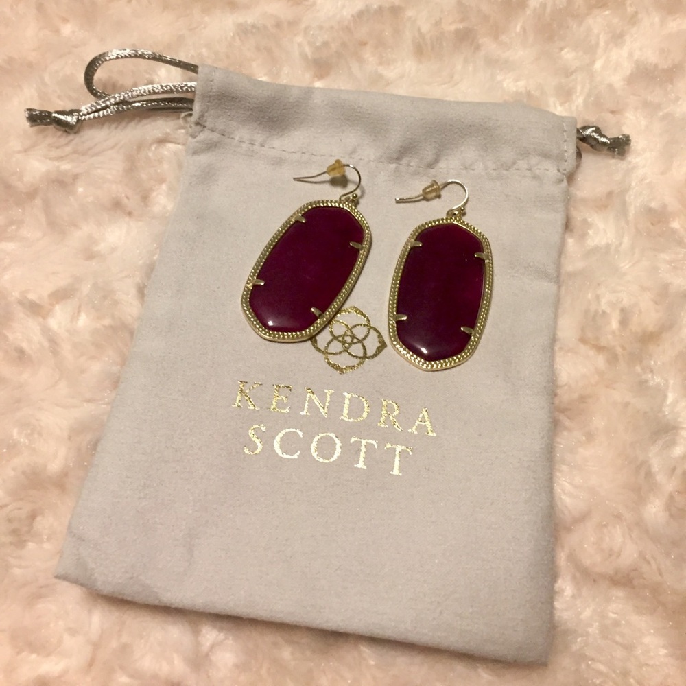 Maroon Kendra Scott “Danielle” earrings